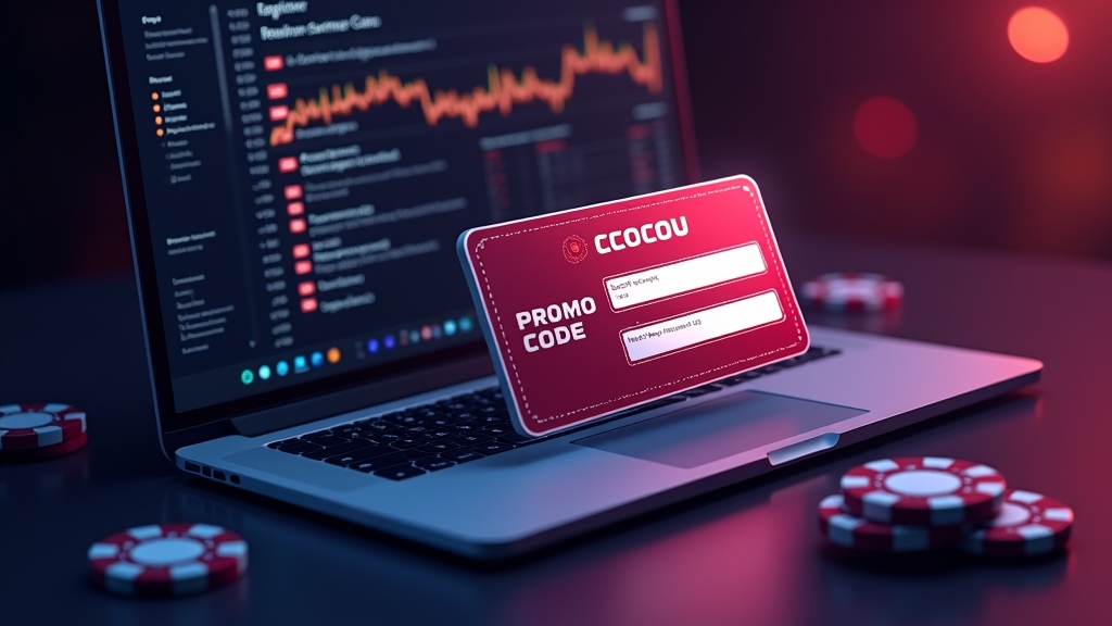 Cupón promocional de casino junto a una pantalla de registro
